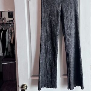 H&M Shimmering Black Flare Pants